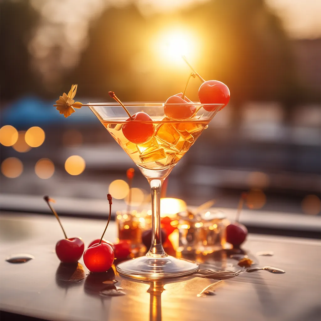 Abbildung Basshattan Cocktail in Martini Glas