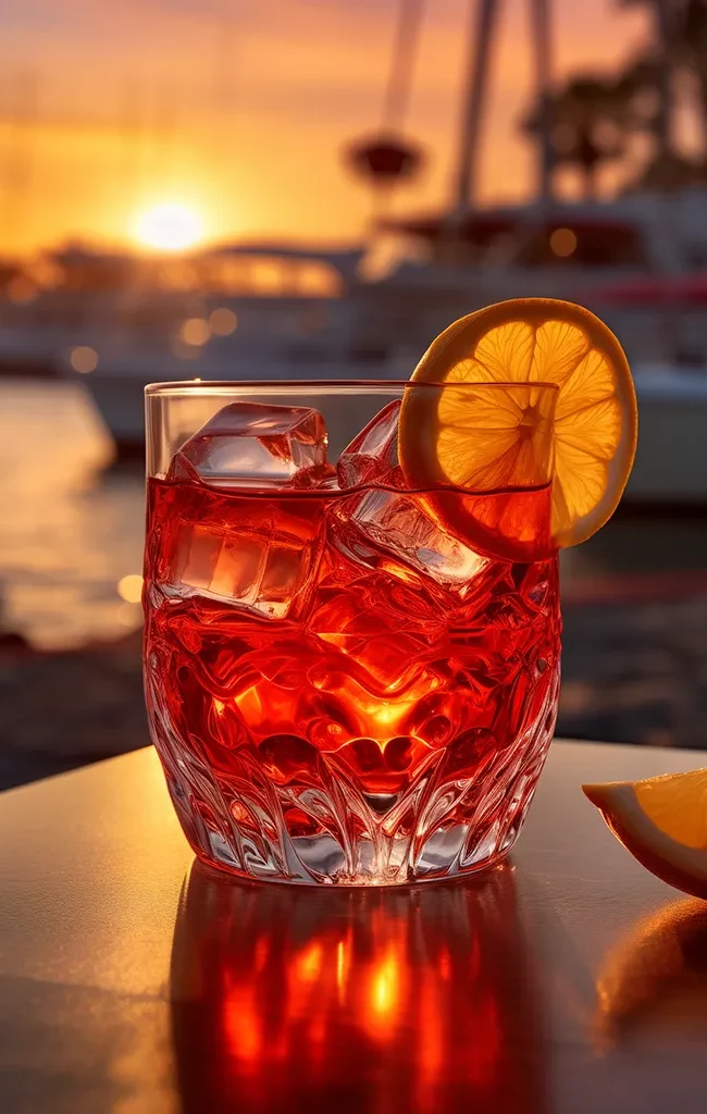 Abbildung Bavarian Sunset Cocktail in Tumbler Glas