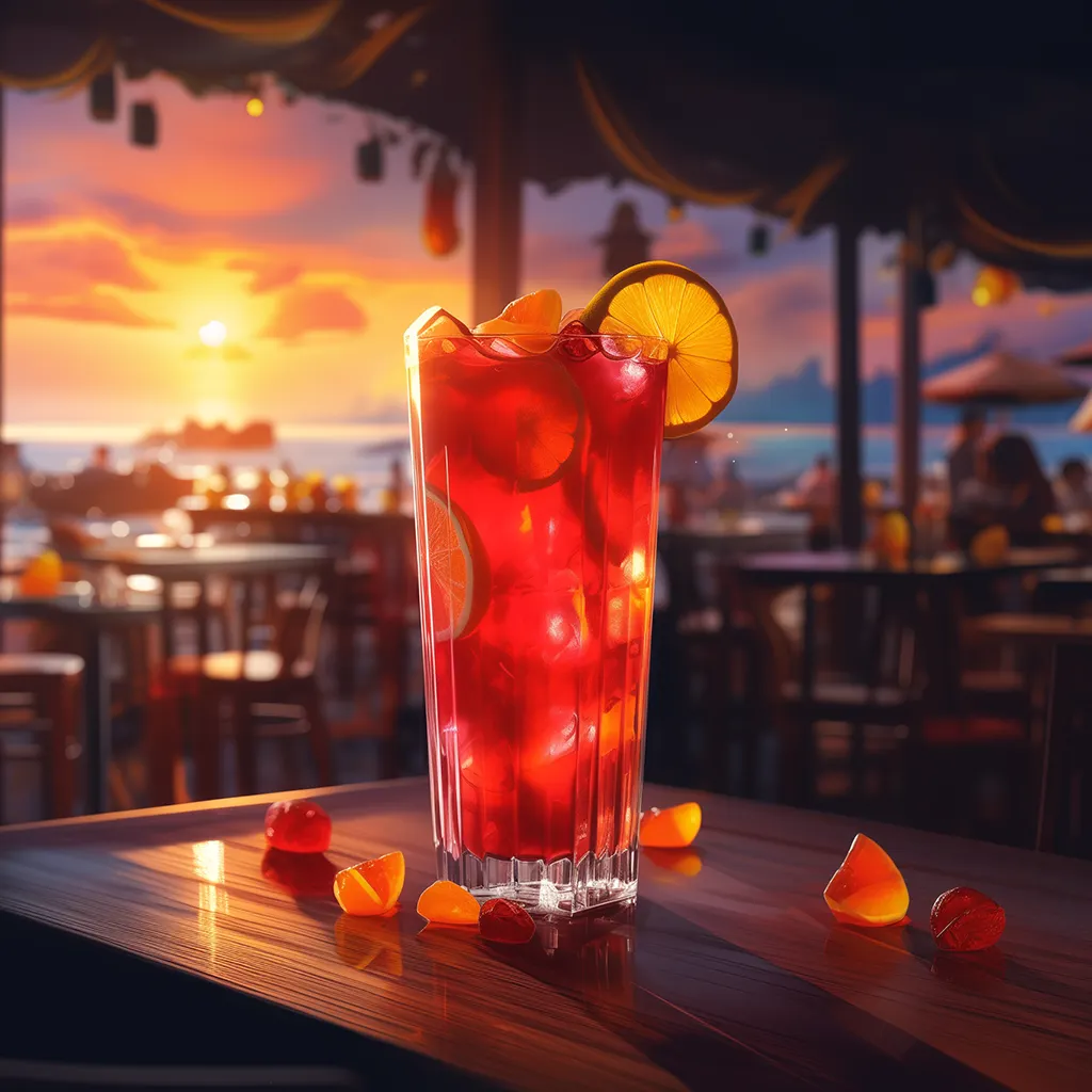 Abbildung eines Amaro Cocktails in einem Cocktail Glas